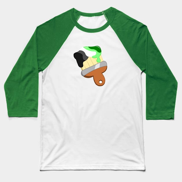 Pride Paintbrush Baseball T-Shirt by traditionation